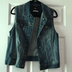 Jean vest with studs-WORN ONCE